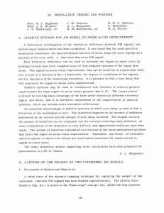 XI. MODULATION  THEORY  AND  SYSTEMS