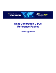 Next Generation CSOs Reference Packet English Language Arts K-12