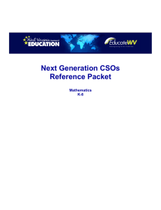 Next Generation CSOs Reference Packet Mathematics K-8