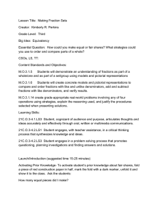 Lesson Title:  Making Fraction Sets Creator:  Kimberly R. Perkins