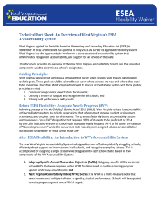 Technical Fact Sheet: An Overview of West Virginia’s ESEA Accountability System