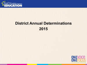 District Annual Determinations 2015