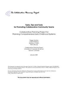 The Collaborative Planning Project
