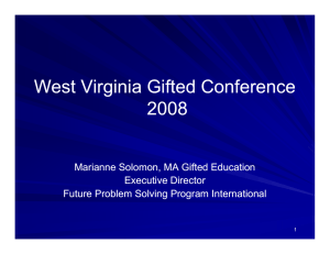 West Virginia Gifted Conference 2008