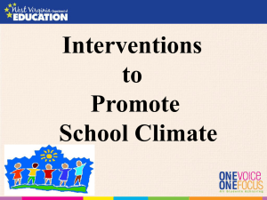 Interventions to Promote School Climate
