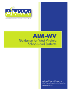 A M-WV AIM-WV Guidance for West Virginia Schools and Districts