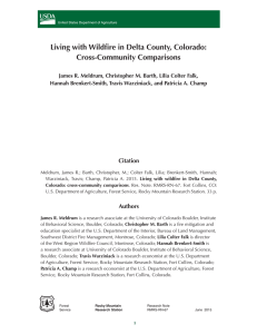 Living with Wildfire in Delta County, Colorado: Cross-Community Comparisons