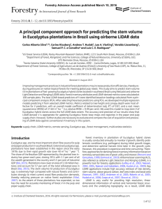 A principal component approach for predicting the stem volume