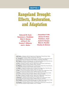 Rangeland Drought: Effects, Restoration, and Adaptation CHAPTER 8
