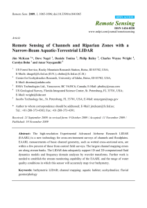 Remote Sensing Remote Sensing of Channels and Riparian Zones with a