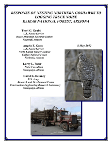 RESPONSE OF NESTING NORTHERN GOSHAWKS TO LOGGING TRUCK NOISE