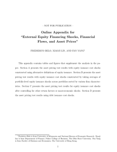 Online Appendix for “External Equity Financing Shocks, Financial Flows, and Asset Prices”