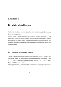 Chapter 1 Dirichlet distribution