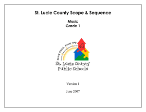St. Lucie County Scope &amp; Sequence Music Grade 1
