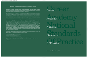 Career About the Career Academy National Standards of Practice