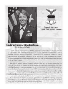 Superintendent Lieutenant General Michelle Johnson United States Air Force Academy
