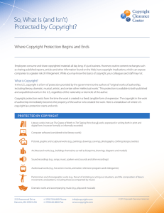 So, What Is (and Isn’t) Protected by Copyright?