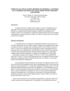 EFFECTS OF APPLICATION METHOD ON RESIDUAL CONTROL AND HGW86