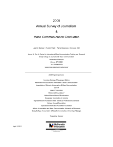 2009 Annual Survey of Journalism &amp; Mass Communication Graduates