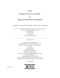 2010 Annual Survey of Journalism &amp; Mass Communication Graduates