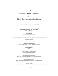 2005 Annual Survey of Journalism &amp; Mass Communication Graduates