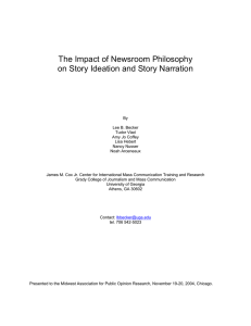 The Impact of Newsroom Philosophy on Story Ideation and Story Narration