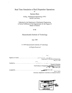 Real  Time  Simulation  of Rail  Dispatcher ... Santanu  Basu