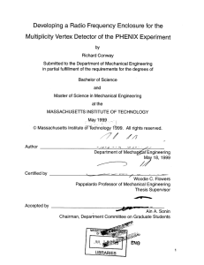 Developing  a Radio  Frequency  Enclosure  for... Multiplicity Vertex  Detector  of the  PHENIX ...