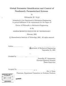 Global  Parameter Identification  and  Control  of