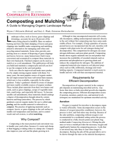 L Composting and Mulching A Guide to Managing Organic Landscape Refuse