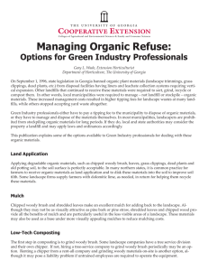 Managing Organic Refuse:  Options for Green Industry Professionals