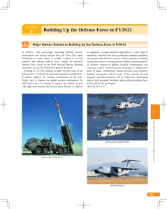 3 Building Up the Defense Force in FY2012 1 Section