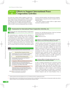 4 Efforts to Support International Peace Cooperation Activities Section