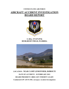 AIRCRAFT ACCIDENT INVESTIGATION BOARD REPORT  U-28A, T/N 07-0736