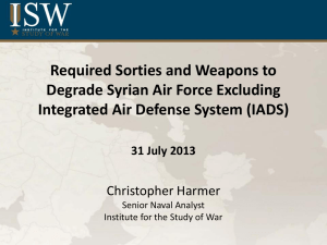 Required Sorties and Weapons to Degrade Syrian Air Force Excluding
