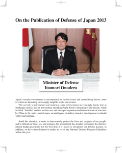 On the Publication of Defense of Japan 2013