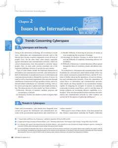 2 Issues in the International Community 1 Trends Concerning Cyberspace