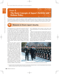 1 The Basic Concepts of Japan’s Security and Defense Policy  Chapter