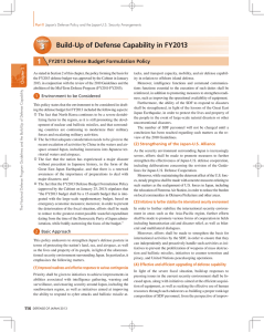 3 Build-Up of Defense Capability in FY2013 FY2013 Defense Budget Formulation Policy