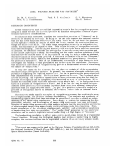 XVIII. PROCESS  ANALYSIS  AND  SYNTHESIS