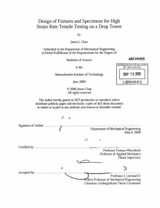Design  of Fixtures and Specimens  for High
