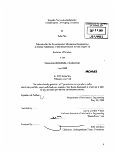 Bicycle-Powered  Attachments: Designing  for Developing Countries by Jodie  Wu