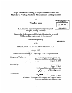 Multi-layer Printing Machine-  Measurement  and Experiment by Wenzhuo  Yang