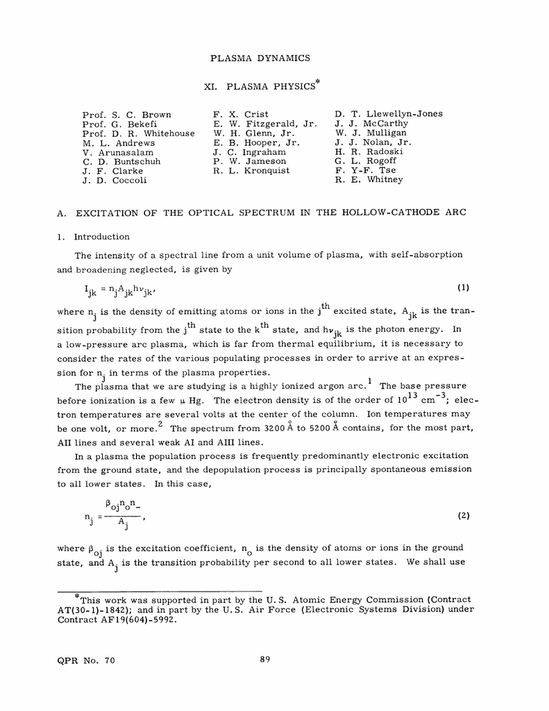 Plasma Dynamics Xi Plasma Physics