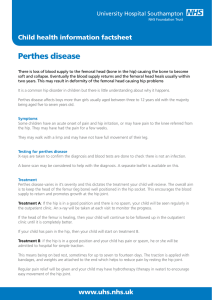 Perthes disease Child health information factsheet
