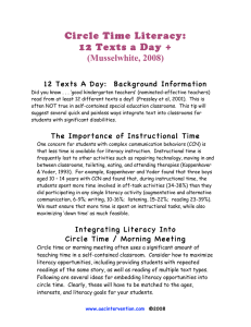 Circle Time Literacy: 12 Texts a Day + (Musselwhite, 2008)