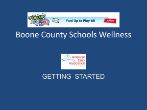 Boone County Schools Wellness GETTING  STARTED