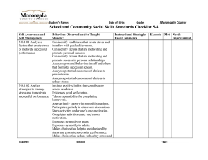 School and Community Social Skills Standards Checklist 5-8