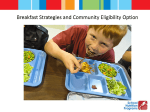 Breakfast Strategies and Community Eligibility Option