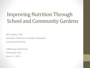 Improving Nutrition Through School and Community Gardens
